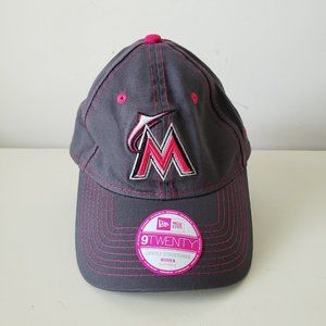 Miami Marlins New Era Women's 9TWENTY Adjustable Strapback Hat Cap Pink NWOT